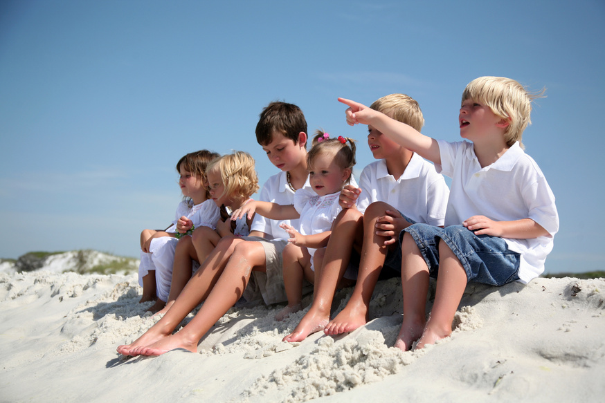 Children on the beach