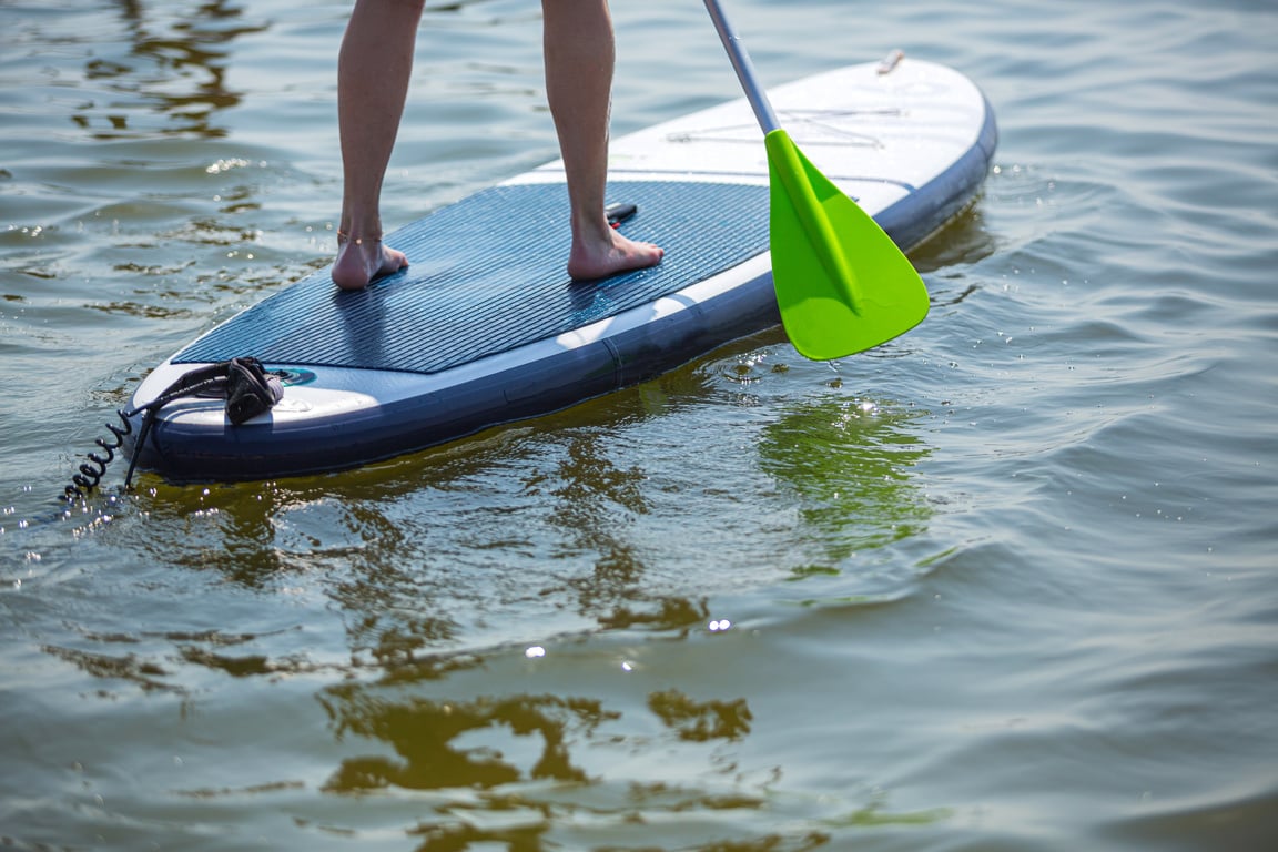Paddle board stand-up paddleboard beach lifestyle banner